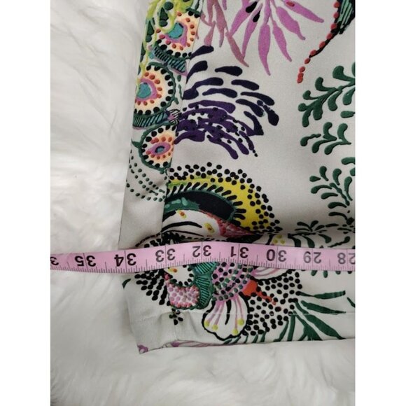 NWT Roberta Scarpa Whimsical Paisley Floral Elastic Waist Pleated Skirt Size 2 - Picture 15 of 16